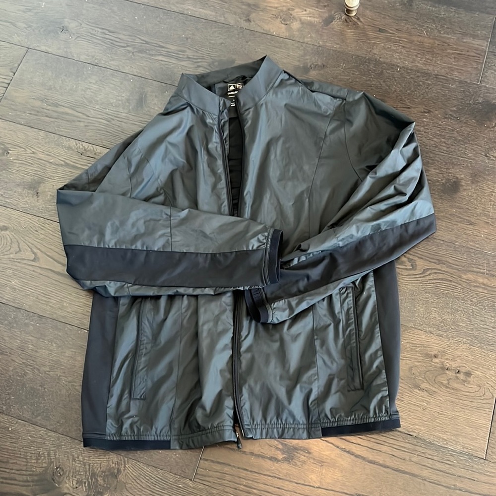 Black mens ADIDAS CLIMAPROOF golf jacket